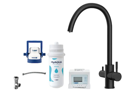 kielle Wimeo - Dřezová baterie včetně filtrace, matná černá 10525SFI104