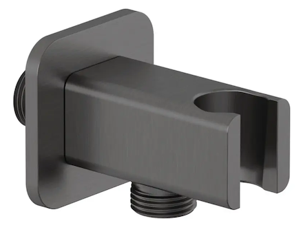 Kludi A-Qa - Sprchové kolínko s držákem, broušený Gunmetal 65568N2-00