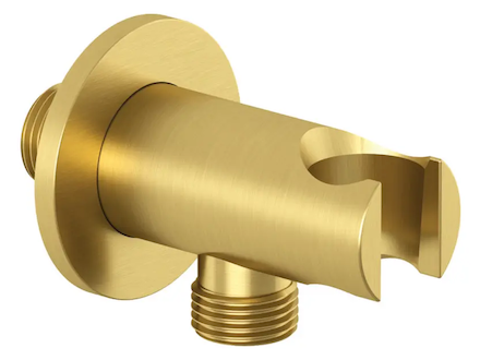 Kludi A-Qa - Sprchové kolínko s držákem, kartáčované zlato 65567N0-00