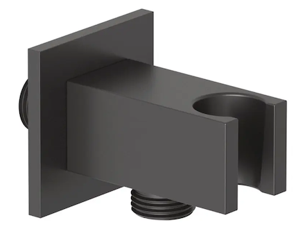 Kludi A-Qa - Sprchové kolínko s držákem, matná černá 6556939-00