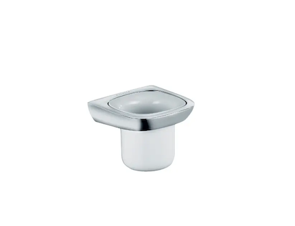 Kludi Amba - Pohárek na kartáčky a pastu s držákem, bílá/chrom 5397505