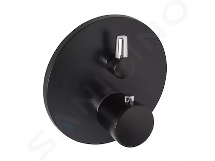 Kludi Balance - Termostatická baterie pod omítku pro 2 spotřebiče, černá mat/chrom 528308775