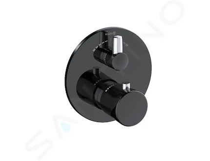 Kludi Balance - Termostatická baterie pod omítku, pro 2 spotřebiče, matná černá/chrom 528108775