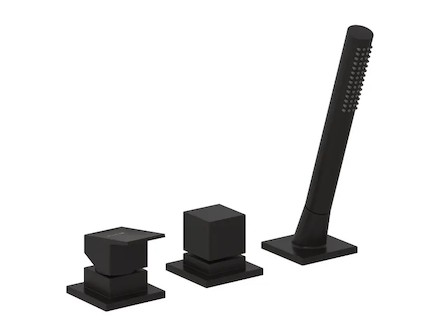 Kludi Decus - Baterie na okraj vany, 3-otvorová instalace, matná černá 544473975