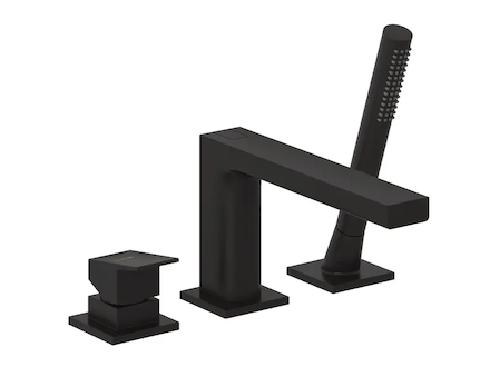 Kludi Decus - Baterie na okraj vany, 3-otvorová instalace, matná černá 544483975