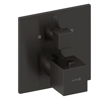 Kludi Decus - Termostatická baterie pod omítku, pro 2 spotřebiče, broušený Gunmetal 54810N275