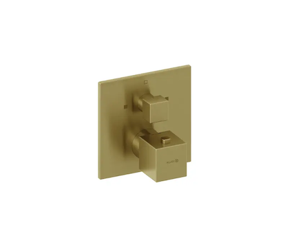 Kludi Decus - Termostatická baterie pod omítku, pro 2 spotřebiče, kartáčované zlato 54810N075