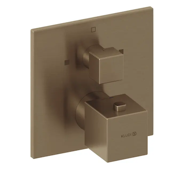 Kludi Decus - Termostatická baterie pod omítku, pro 2 spotřebiče, kartáčovaný bronz 54810N175
