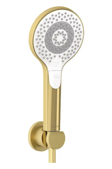 Kludi Dive - Set sprchové hlavice, držáku a hadice, 3 proudy, kartáčované zlato 69950N0-00