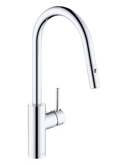 Kludi E-Go - Elektronická dřezová baterie s výsuvnou sprškou, síťové napájení, chrom 423000577