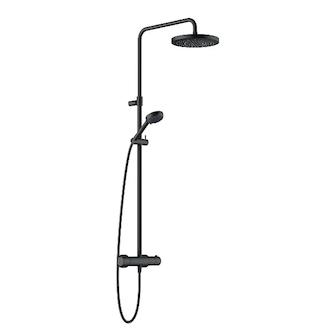 Kludi Logo - Sprchový set s termostatem na zeď, 3 proudy, matná černá 6808239-00