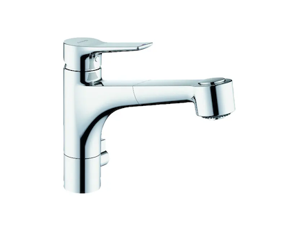 Kludi Mix - Dřezová baterie s výsuvnou sprškou a multipřípojkou, chrom 329450575