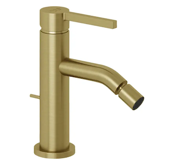 Kludi Nova Fonte - Bidetová baterie s výpustí, kartáčované zlato 20216N015