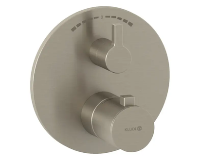 Kludi Nova Fonte - Termostatická baterie pod omítku, pro 2 spotřebiče, kartáčovaný nikl 20810N515