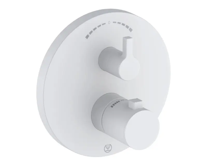 Kludi Nova Fonte - Termostatická baterie pod omítku, pro 2 spotřebiče, matná bílá 208305315