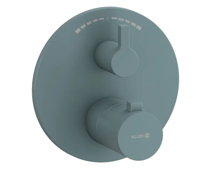 Kludi Nova Fonte - Termostatická baterie pod omítku, pro 2 spotřebiče, matná petrolejová 20810O315