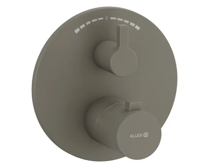 Kludi Nova Fonte - Termostatická baterie pod omítku, pro 2 spotřebiče, matná šedá 20810O115