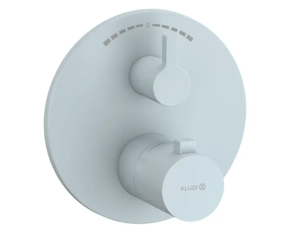 Kludi Nova Fonte - Termostatická baterie pod omítku, pro 2 spotřebiče, matná světle modrá 20810O415