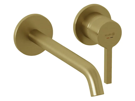 Kludi Nova Fonte - Umyvadlová baterie pod omítku, 2-otvorová instalace, kartáčované zlato 20245N015