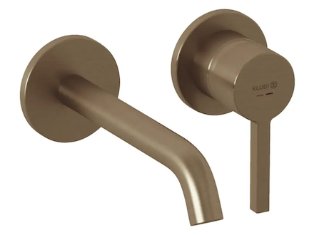 Kludi Nova Fonte - Umyvadlová baterie pod omítku, 2-otvorová instalace, kartáčovaný bronz 20244N115