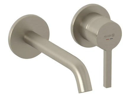 Kludi Nova Fonte - Umyvadlová baterie pod omítku, 2-otvorová instalace, kartáčovaný nikl 20244N515