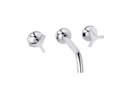 Kludi Nova Fonte - Umyvadlová baterie pod omítku, 3-otvorová instalace, chrom 201440539