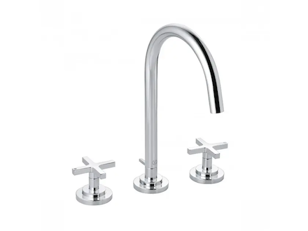 Kludi Nova Fonte - Umyvadlová baterie s výpustí a otočným výtokem, 3-otvorová instalace, chrom 201430520