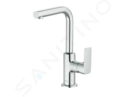Kludi Pure&Style - Umyvadlová baterie s otočným výtokem a výpustí, chrom 400250575