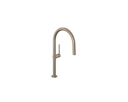 Kludi Reef - Dřezová baterie s výsuvnou sprškou, kartáčovaný bronz 50851N175