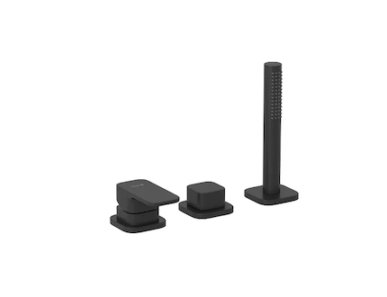 Kludi Renon - Baterie na okraj vany, 3-otvorová instalace, matná černá 424473975