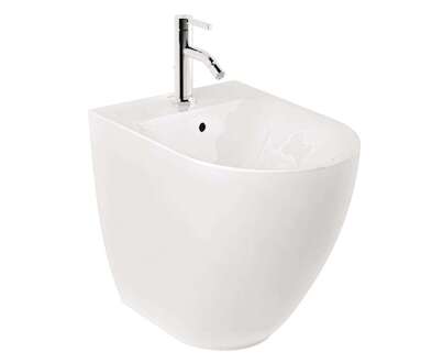 Kludi Resa D - Stojící bidet, otvor pro baterii, lesklá bílá 24BIB0143