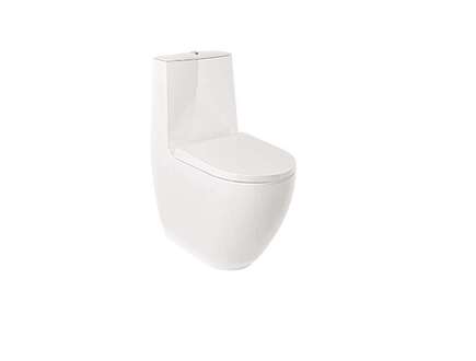 Kludi Resa D - WC kombi mísa, spodní odpad, Rimless, SpiralFlush, lesklá bílá 24WCB0643