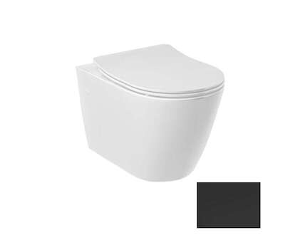 Kludi Resa R - Závěsné WC, Rimless, Spiralflush, matná černá 23WCW0239