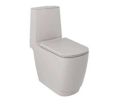 Kludi Resa S - WC kombi mísa, spodní odpad, Rimless, Spiralflush, matná písečně šedá 27WCB02O2