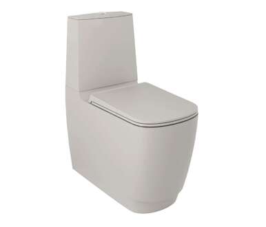 Kludi Resa S - WC kombi mísa, vario odpad, Rimless, Spiralflush, matná písečně šedá 27WCB01O2