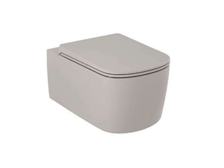 Kludi Resa S - Závěsné WC, Rimless, Spiralflush, matná písečně šedá 27WCW01O2