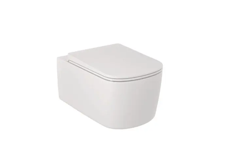 Kludi Resa S - Závěsné WC se sedátkem SoftClose, Rimless, Spiralflush, matná bílá 27WCSET53