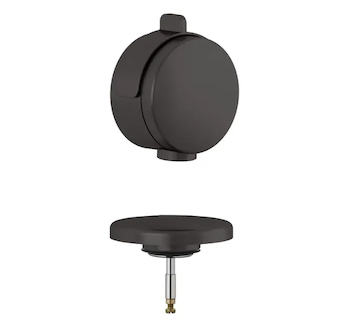 Kludi Rotexa - Vrchní sada k vanové odtokové a přepadové soupravě s napouštěním, broušený Gunmetal 71826N2-00