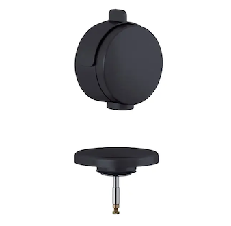 Kludi Rotexa - Vrchní sada k vanové odtokové a přepadové soupravě s napouštěním, matná černá 7182639-00