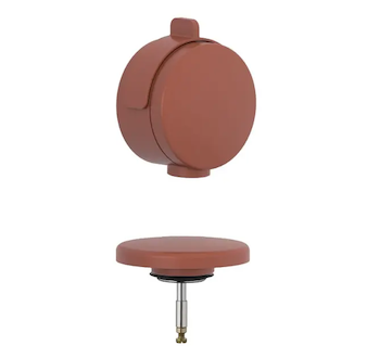 Kludi Rotexa - Vrchní sada k vanové odtokové a přepadové soupravě s napouštěním, matná cihlová 71826O5-00