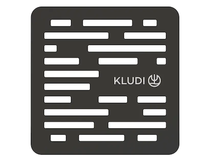 Kludi Terra - Mřížka, 13x13 cm, matná černá 2109439-00