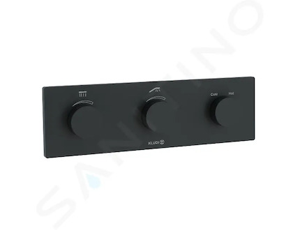 Kludi Tronic - Termostatická baterie pod omítku, pro 2 spotřebiče, matná černá 3830039-00