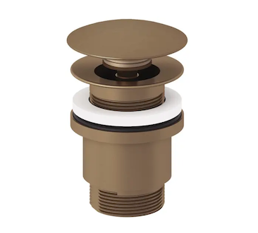 Kludi  - Umyvadlová výpusť, Push-Open, kartáčovaný bronz 10426N1-00