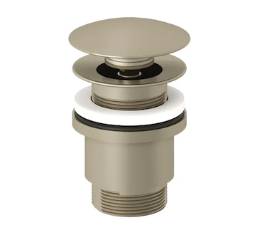 Kludi  - Umyvadlová výpusť, Push-Open, kartáčovaný nikl 10426N5-00