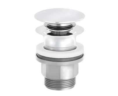 Kludi  - Umyvadlová výpusť, Push-Open, matná bílá 1042653-00