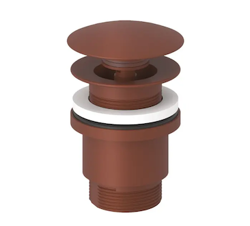 Kludi  - Umyvadlová výpusť, Push-Open, matná cihlová 10426O5-00