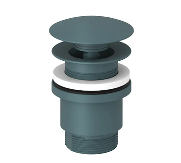Kludi  - Umyvadlová výpusť, Push-Open, matná petrolejová 10426O3-00