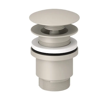 Kludi  - Umyvadlová výpusť, Push-Open, matná světle šedá 10426O2-00