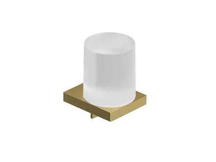 Kludi Vela C - Dávkovač mýdla s držákem, sklo/kartáčované zlato 31976N0