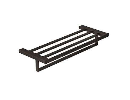 Kludi Vela C - Držák ručníku s poličkou, délka 60 cm, broušený Gunmetal 31989N2